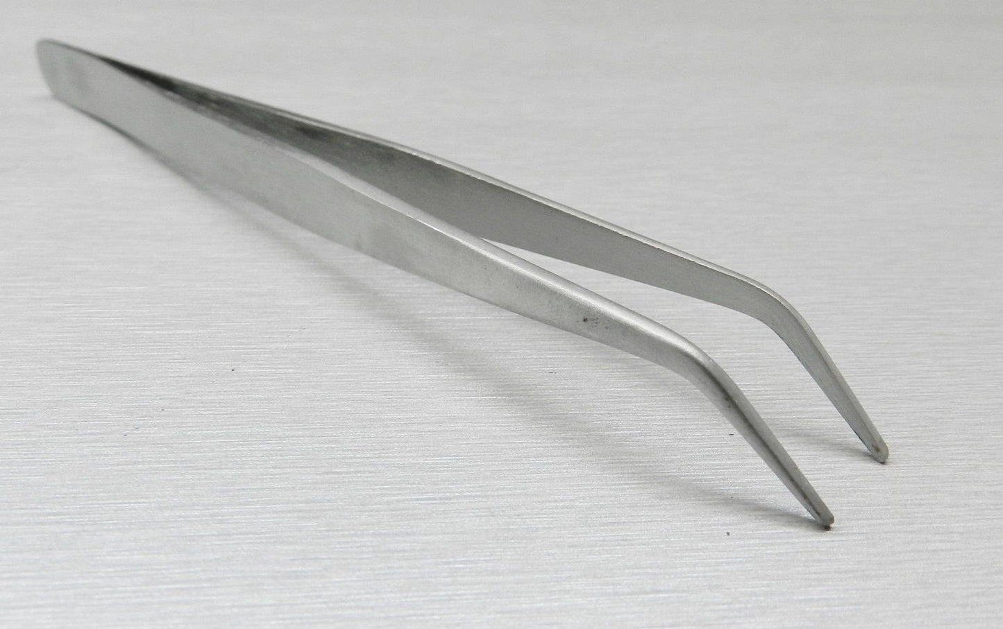 Tweezers Bent Tip Tweezer 45 Degree Bent Smooth Tips Jewelry Bead Hobby & Crafts 7" by JTS Beauty & Personal Care JTS