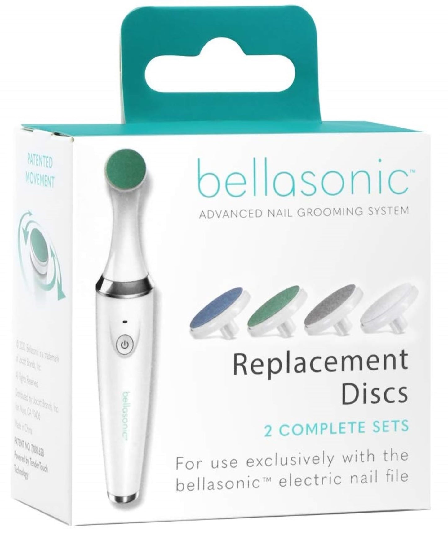 Replacement Discs for Bellasonic 4-in-1 Rechargeable Electric Nail File Set with Unique Oscillating Head - Shape, Smooth, Buff & Shine Nails | Remove Beauty & Personal Care Bellasonic