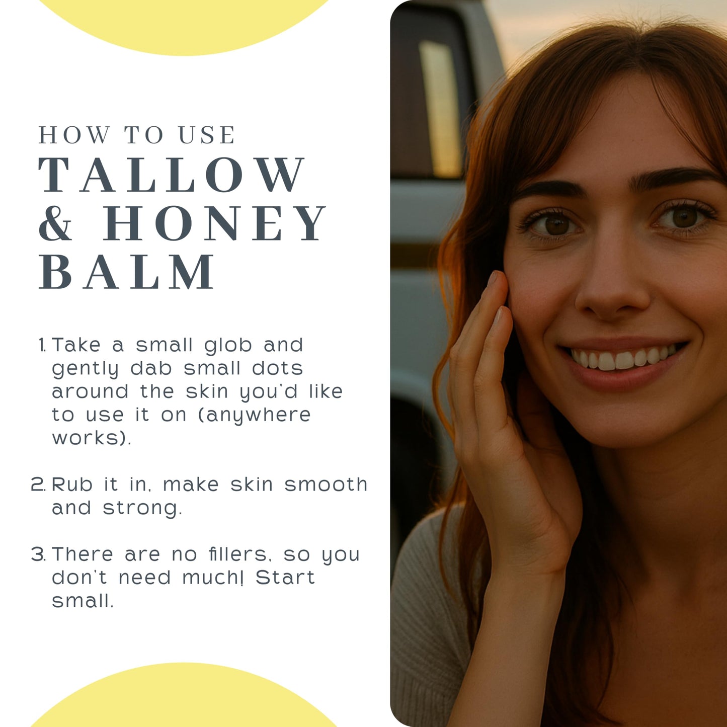 Vanman's Tallow and Honey Balm With No Added Scent - Face Moisturizer with Grass-Fed/Finished Beef Tallow for Skin, Organic Raw Honey and Beeswax Beauty and Personal Care The VanMan Company