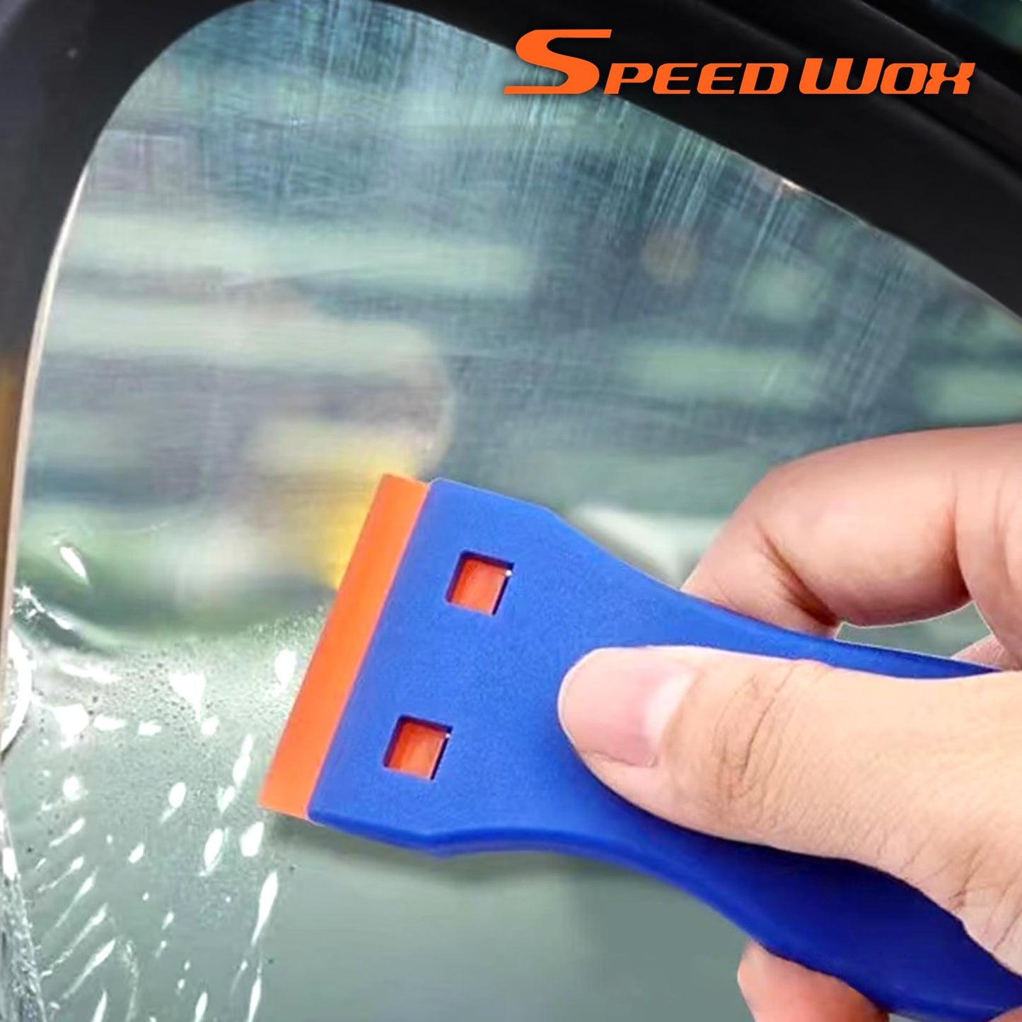 SPEEDWOX 200Pcs Plastic Razor Blades Double Edged Plastic Blades Plastic Scraper Blades Safety Glass Scraper Easy Replacement for Removing Labels Beauty and Personal Care SPEEDWOX