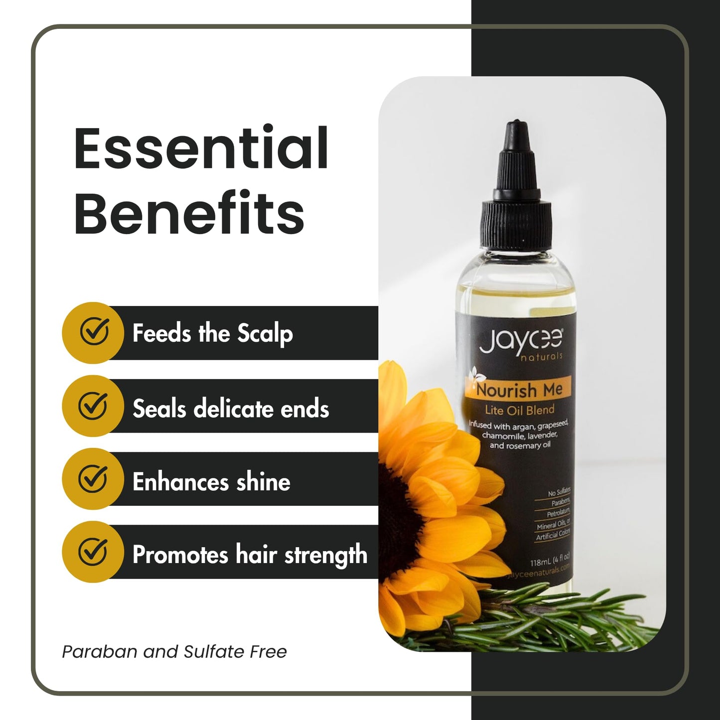 Jaycee Naturals Nourish Me Hair Oil with Grapeseed & Argan Oil, Calendula Extract & Rosemary Oil is Lightweight and Ideal for Sisterlocks and Braids Beauty & Personal Care Jaycee Naturals
