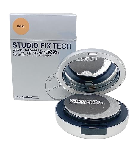 M.A.C Studio Fix Tech Cream-To-Powder Foundation -NW22 (Warm beige with rosy undertone for light to medium skin) .35 Oz / 10 g Beauty & Personal Care MAC