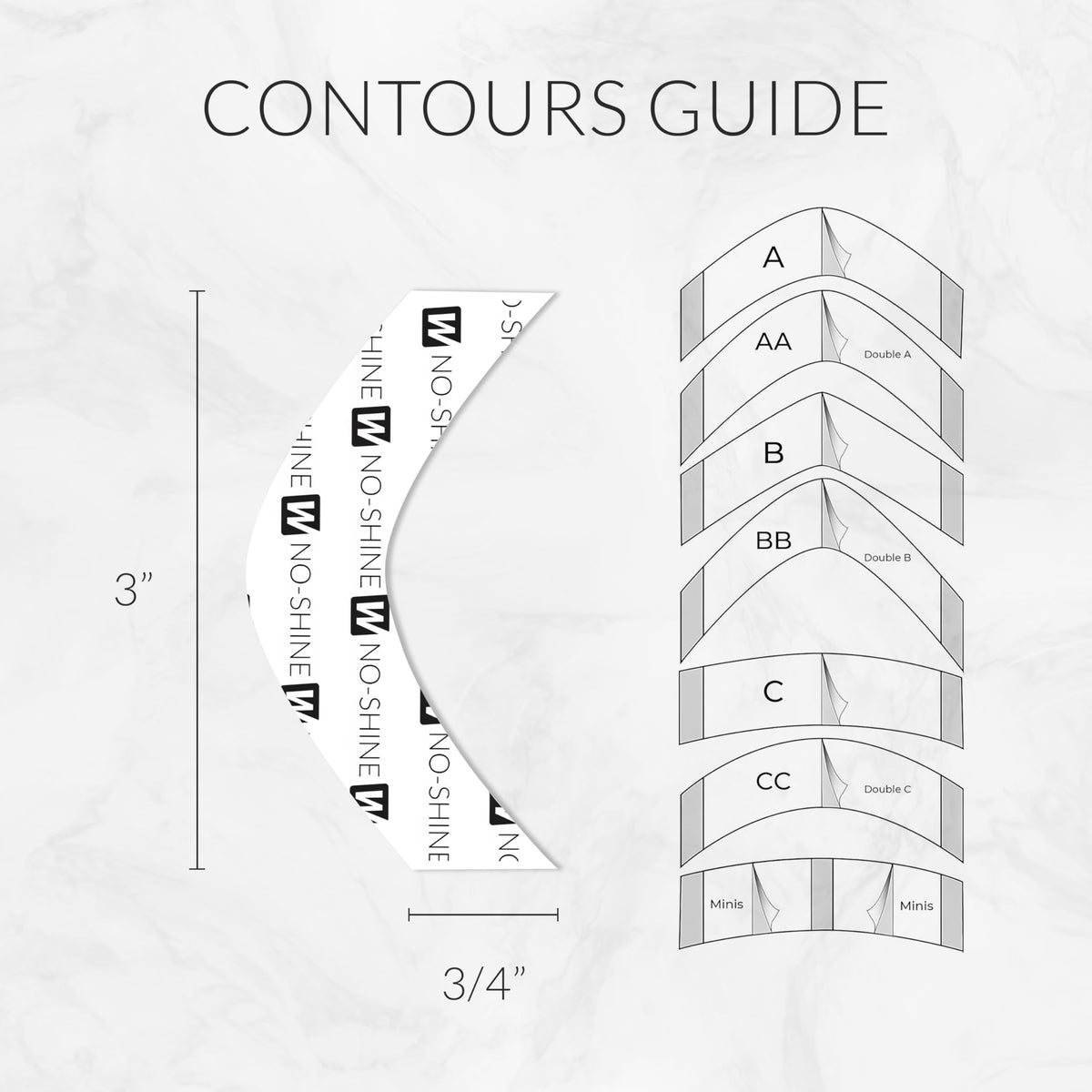 Walker Tape No-Shine A Contour 36 Pieces for Wig Installs, Lace Systems, Toupee Applications, Hair Tape Prep and Adhesive Strips Use Offering