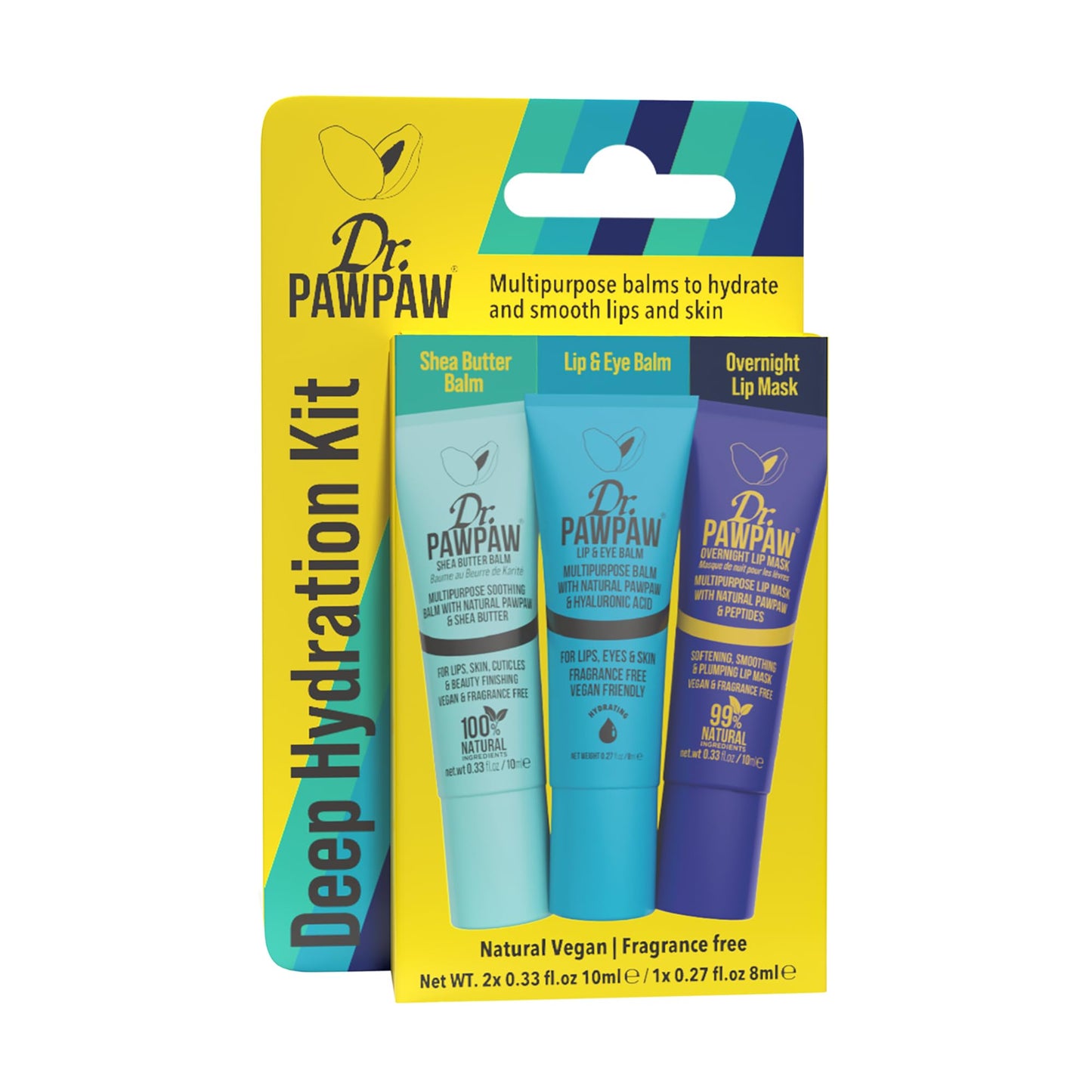 Dr. PawPaw Deep Hydration Kit - Lip Balm and Lip Mask Giftset - Nourishes and Hydrates with Shea Butter, Olive Oil, and Natural Peptides - 2 Pc Beauty and Personal Care Dr. PAWPAW ORIGINAL BALM