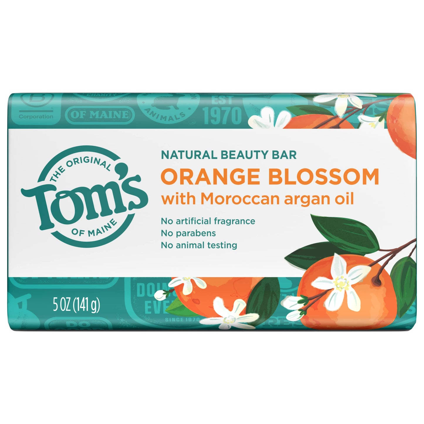 Tom's of Maine Natural Beauty Bar Soap, Orange Blossom With Moroccan Argan Oil, 5 oz. Beauty & Personal Care Tom's of Maine