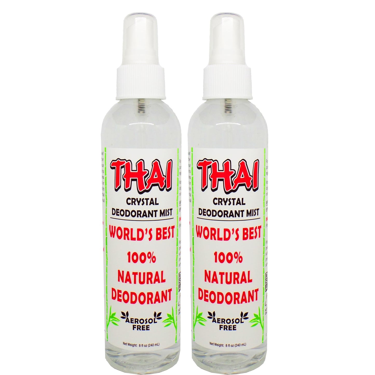 Thai Deodorant Stone Crystal Mist Natural Deodorant Spray 8 oz. Bundle, Pack of 2 Beauty and Personal Care Thai Deodorant Stone