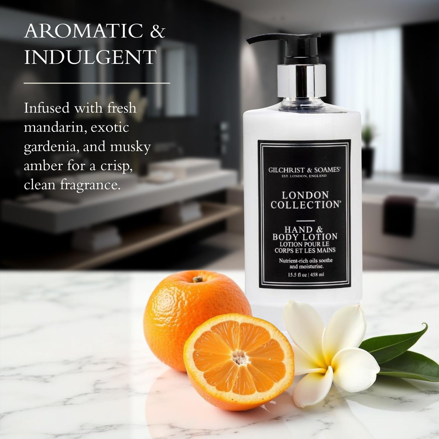 Gilchrist & Soames London Hand & Body Lotion - Natural Moisturizer with Red Tea, Soy, Grape Seed Oil, & Ginkgo - Paraben & Sulfate Free Cream Beauty & Personal Care Gilchrist & Soames