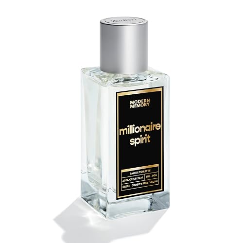 Modern Memory Millionaire Spirit Eau de Toilette for Men, 2.5 fl oz - Notes of Golden Citrus, Rich Leather & Amber Beauty & Personal Care Modern Memory