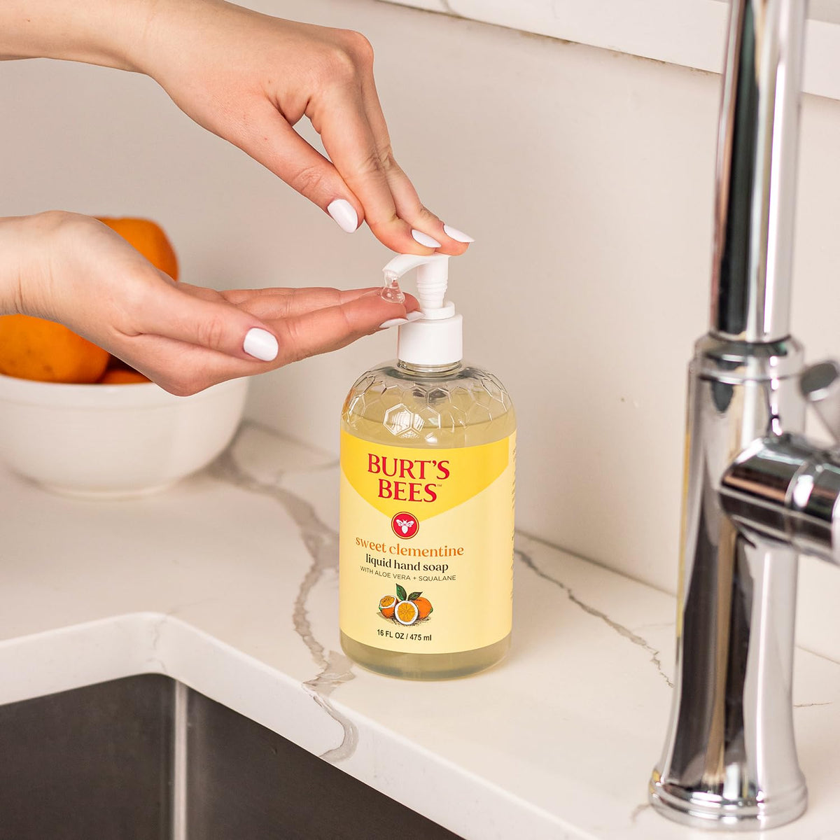 Burt's Bees Moisturizing Liquid Natural Hand Soap, Sweet Clementine Scent
