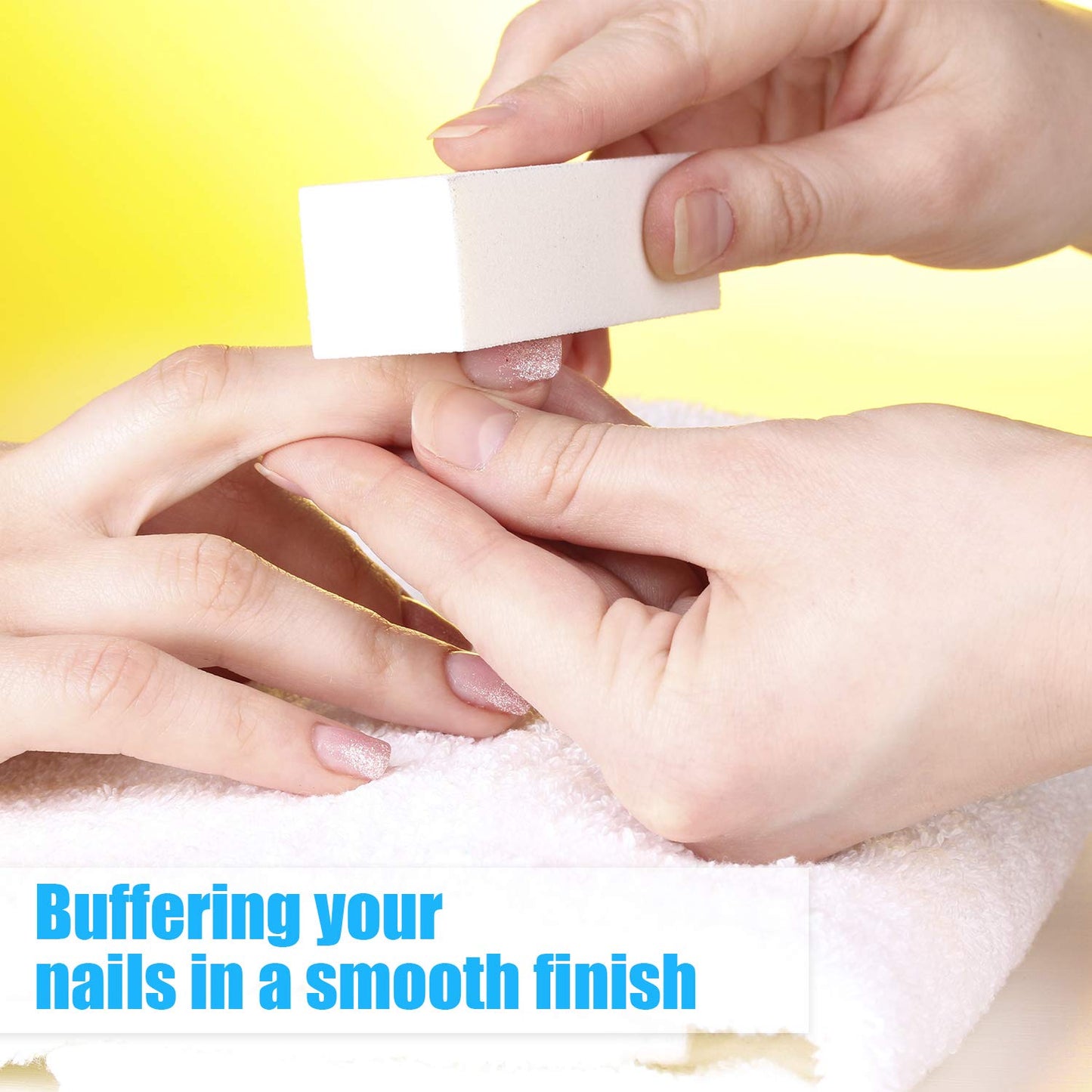 20 Pack Buffer Sanding Block Nail Buffer Block Files Grit Dense Sponge Nail Tips Tool (White) Beauty & Personal Care Mudder