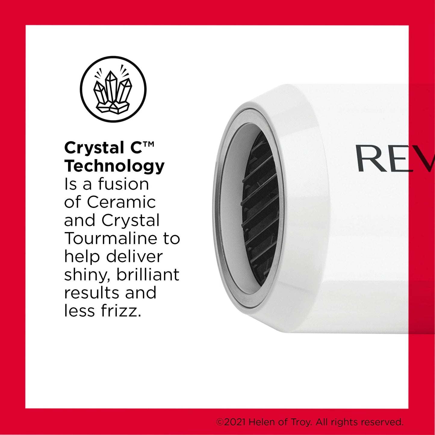 Revlon Crystal C + Ceramic Compact Hair Dryer | Long-Lasting Shine and Less Frizz Beauty & Personal Care REVLON