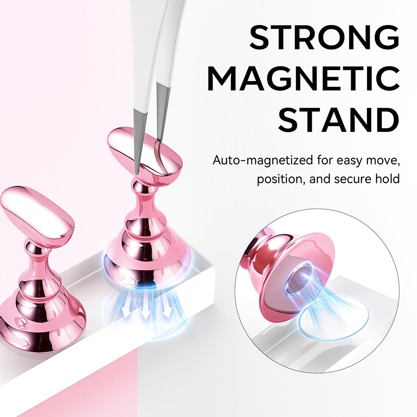 Makartt Nail Stand for Nails Art Display Practice Nail Holder for Painting Nails Stand for False Nail Press On Designs Magnetic Fake Nail Holder Beauty and Personal Care Makartt
