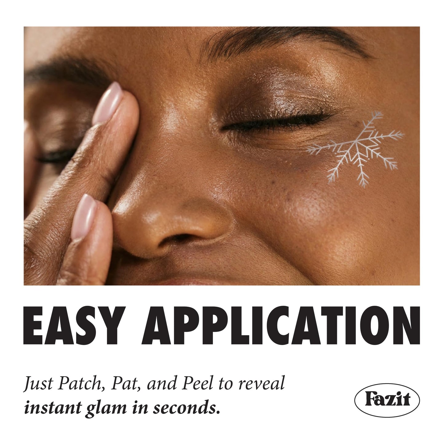 Fazit Makeup Patches - Snowflake Eye Rays - Glow Up Make-Up Patches - Cute Glitter Makeup Accessories for Women - Cosmetic Glitter for Face Beauty & Personal Care Fazit