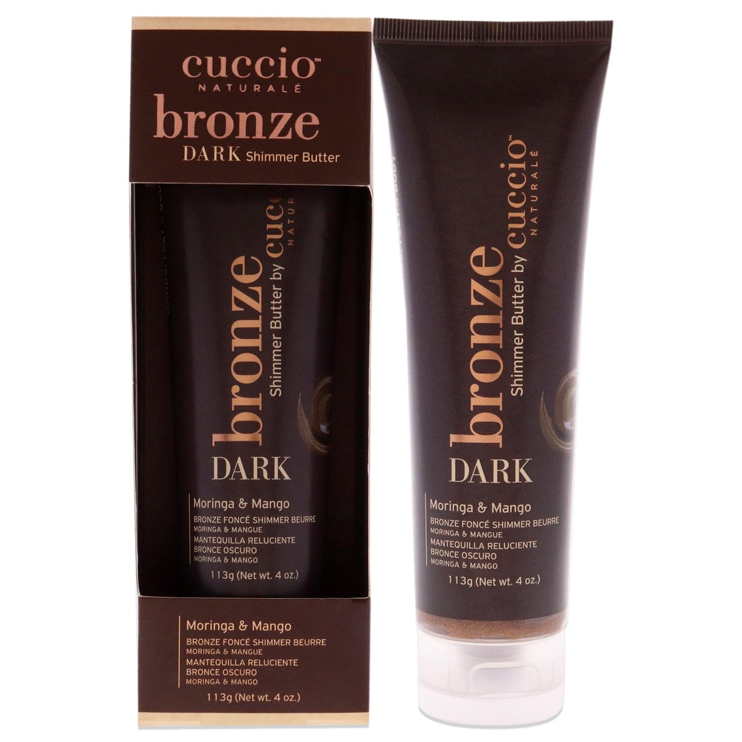 Cuccio Naturale Bronze Dark Shimmer Butter - Moringa and Mango Bronzer Women 4 oz Beauty & Personal Care Cuccio