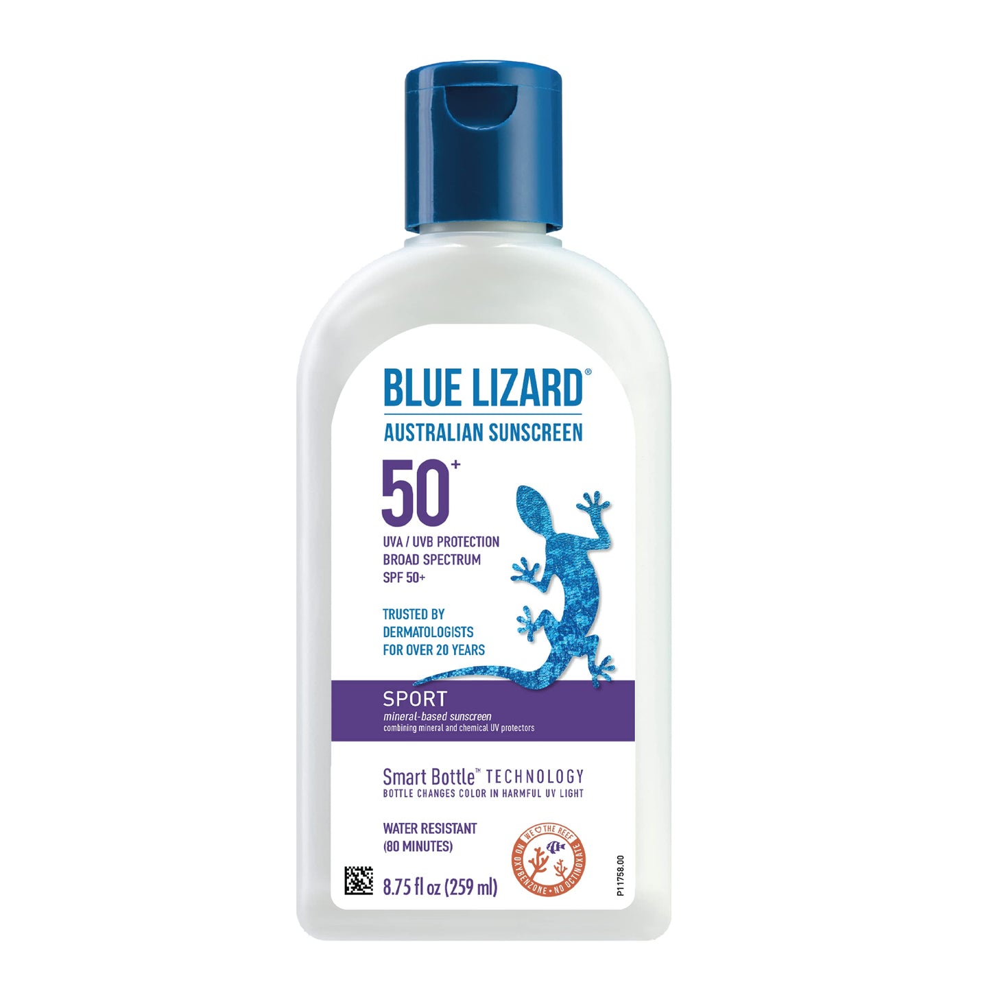 BLUE LIZARD Sport Mineral-Based Sunscreen Lotion - SPF 50+, Cream, Unscented, 8.75 Fl Oz Beauty & Personal Care BLUE LIZARD