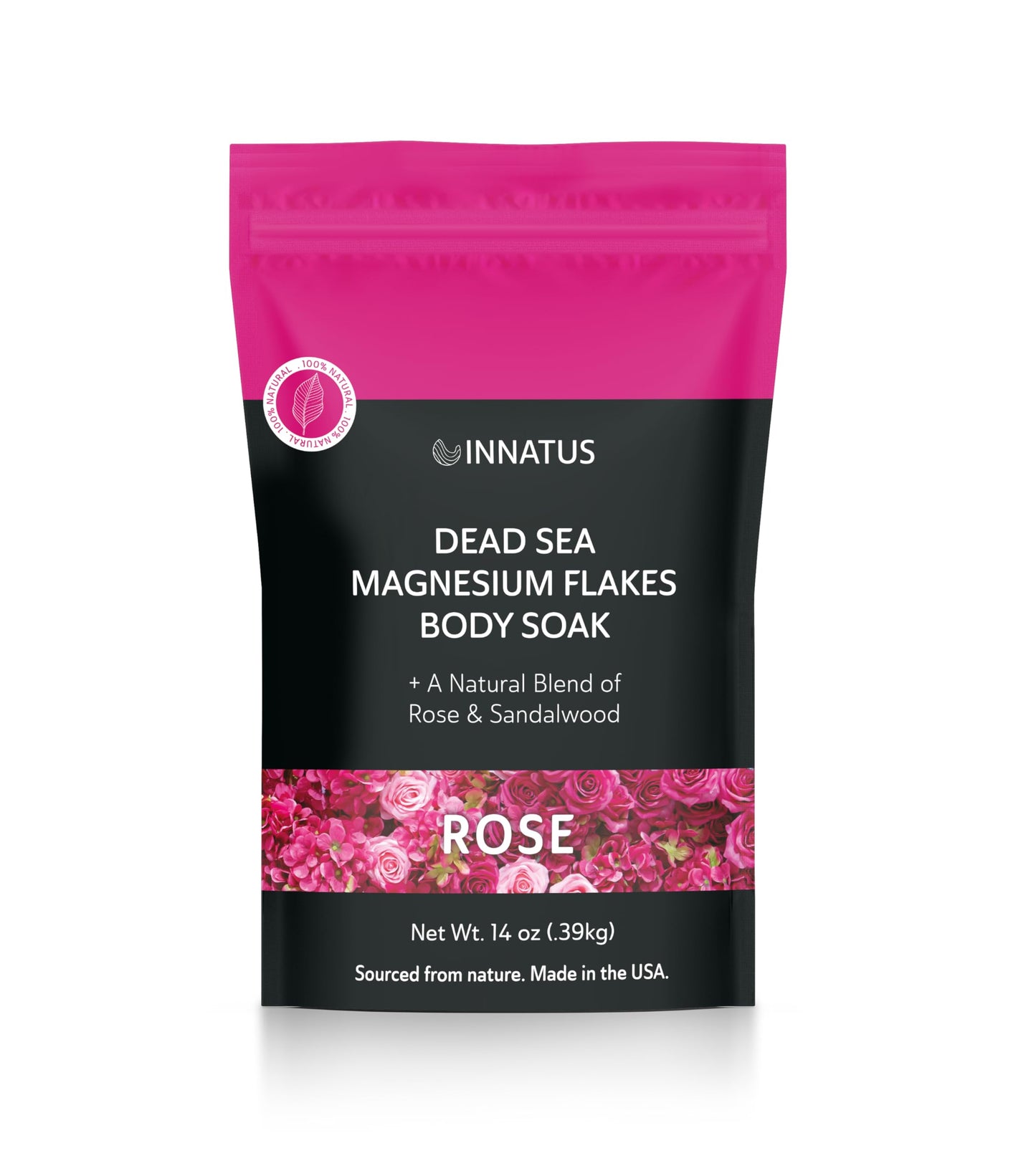 Pure Dead Sea Magnesium Flakes Clarity Soak - Relaxing & Replenishing 14oz Bath Soak - Infused with Infused with Natural Oils for Muscle Recovery Beauty and Personal Care INNATUS
