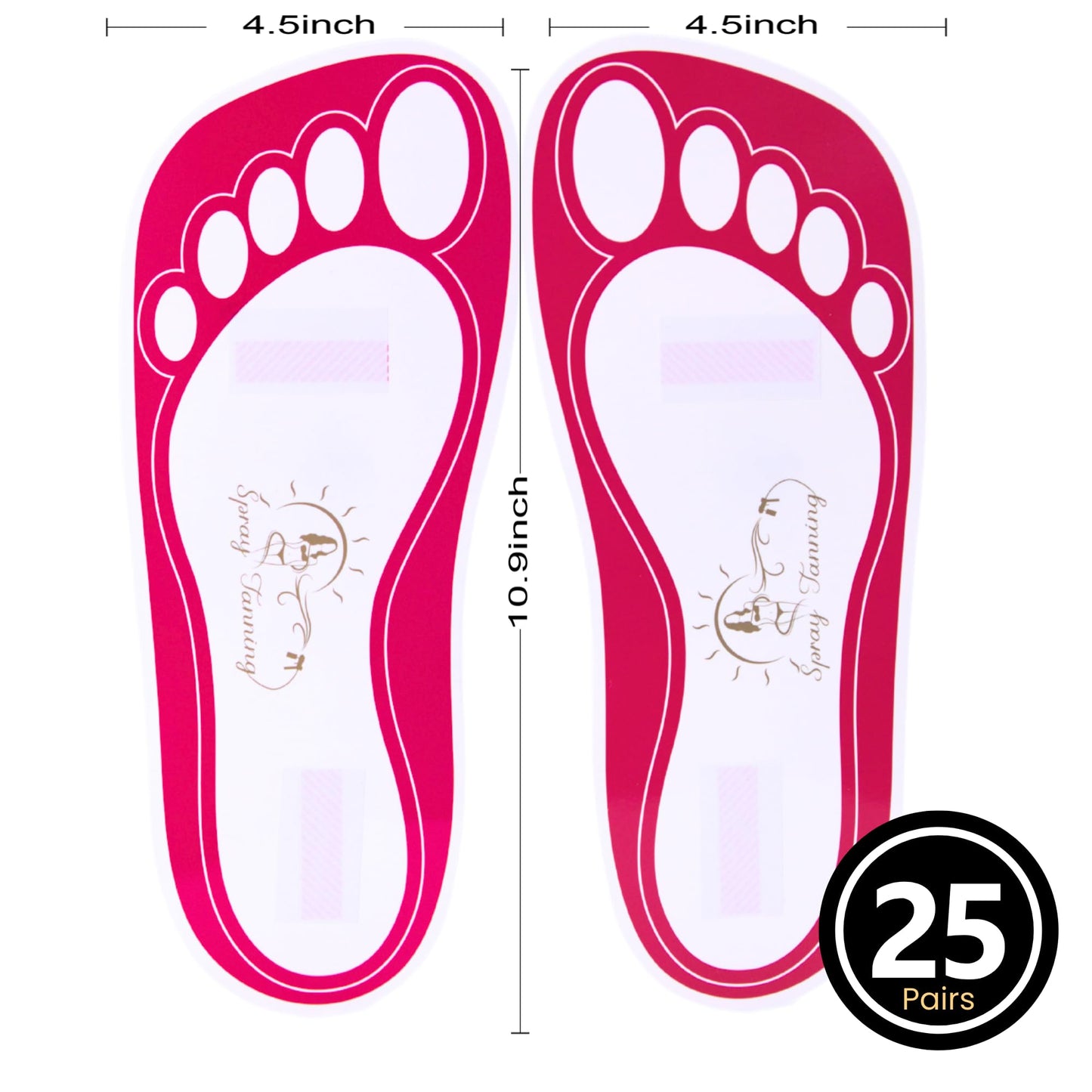25Pairs(50Feets) Disposable Stick Spray Tanning Feet Pads Perfect for preventing spray tan solution,Deluxe & Hygienic Spray Tan Feet Pads-Ideal Beauty & Personal Care HeeStar