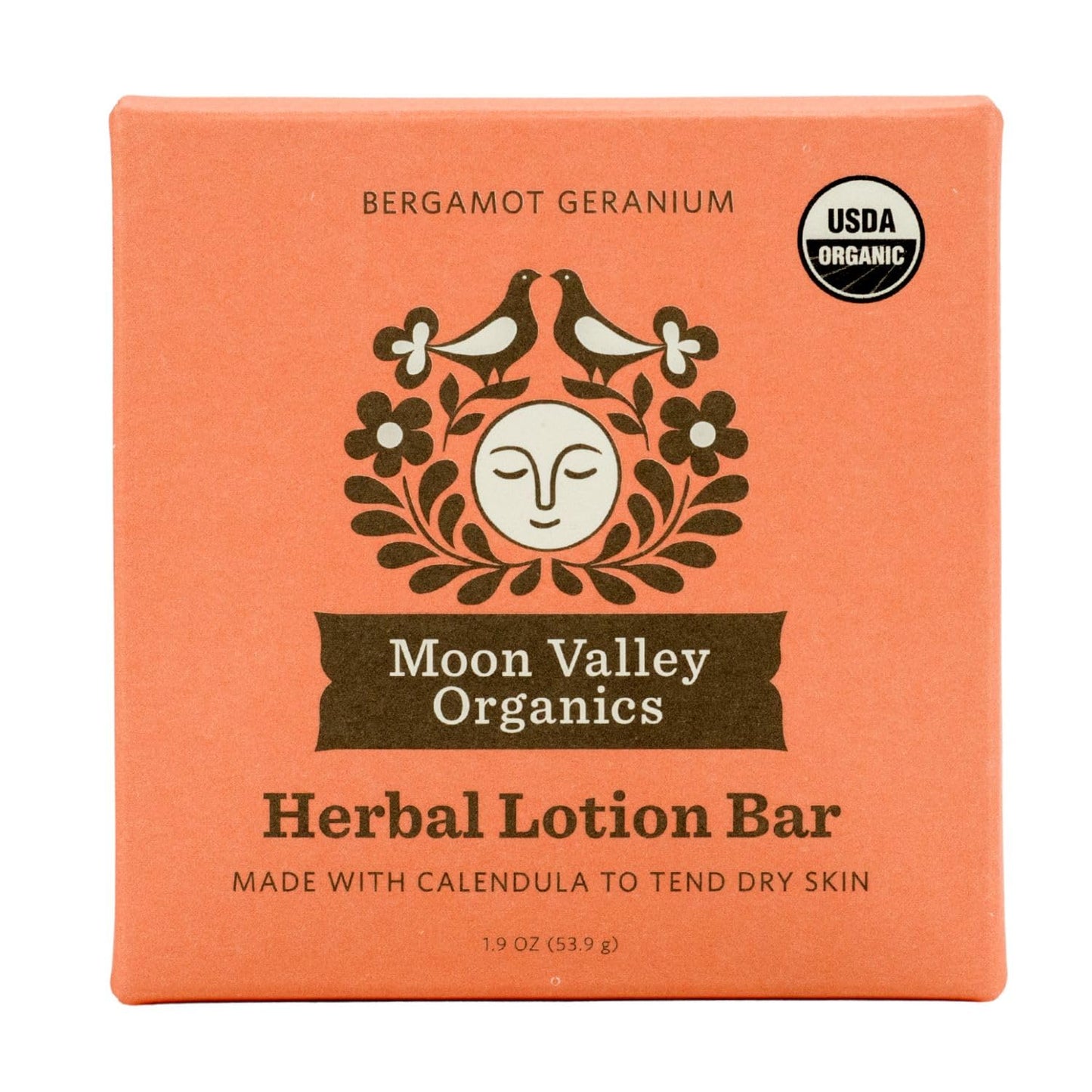 Moon Valley Organics Herbal Lotion Bar in Bergamot Geranium, Moon Melt Bar, Calendula and Comfrey, Beeswax, Heal and Restore Chapped Skin, Soothing Beauty & Personal Care Moon Valley Organics