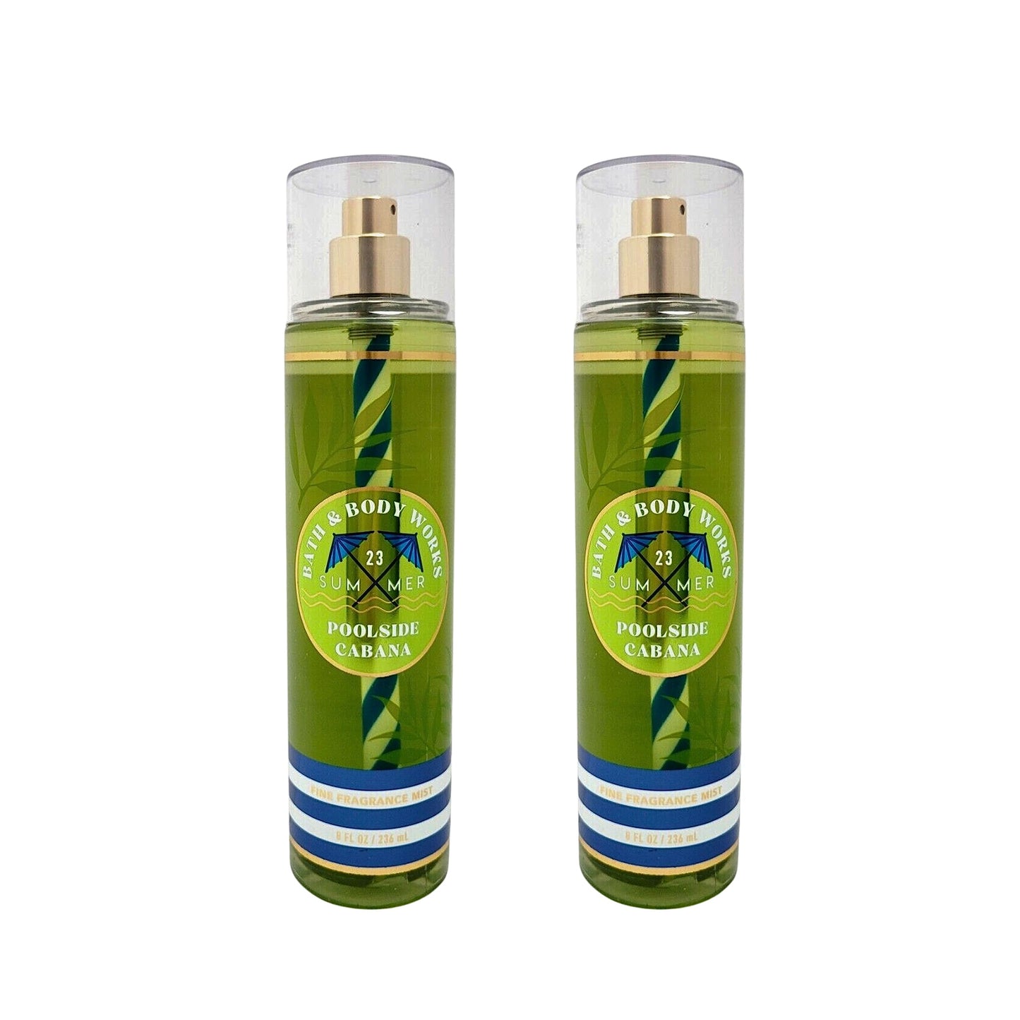 Bath & Body Works Fragrance Mist 2-Pack 8oz Each (Poolside Cabana) Beauty & Personal Care Bath & Body Works
