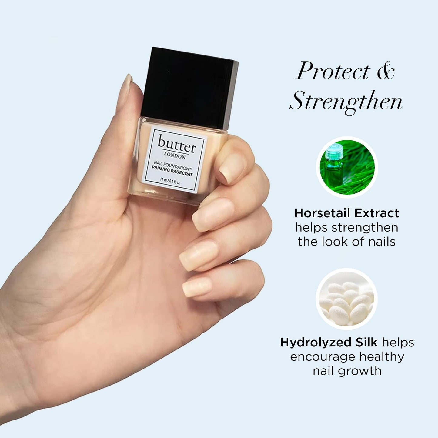 Butter LONDON Nail Foundation Priming Base Coat - Sheer Coverage with Nude, Matte Finish - Nail Strengthener Supports Healthy Nail Growth & Prevents Beauty & Personal Care butter LONDON