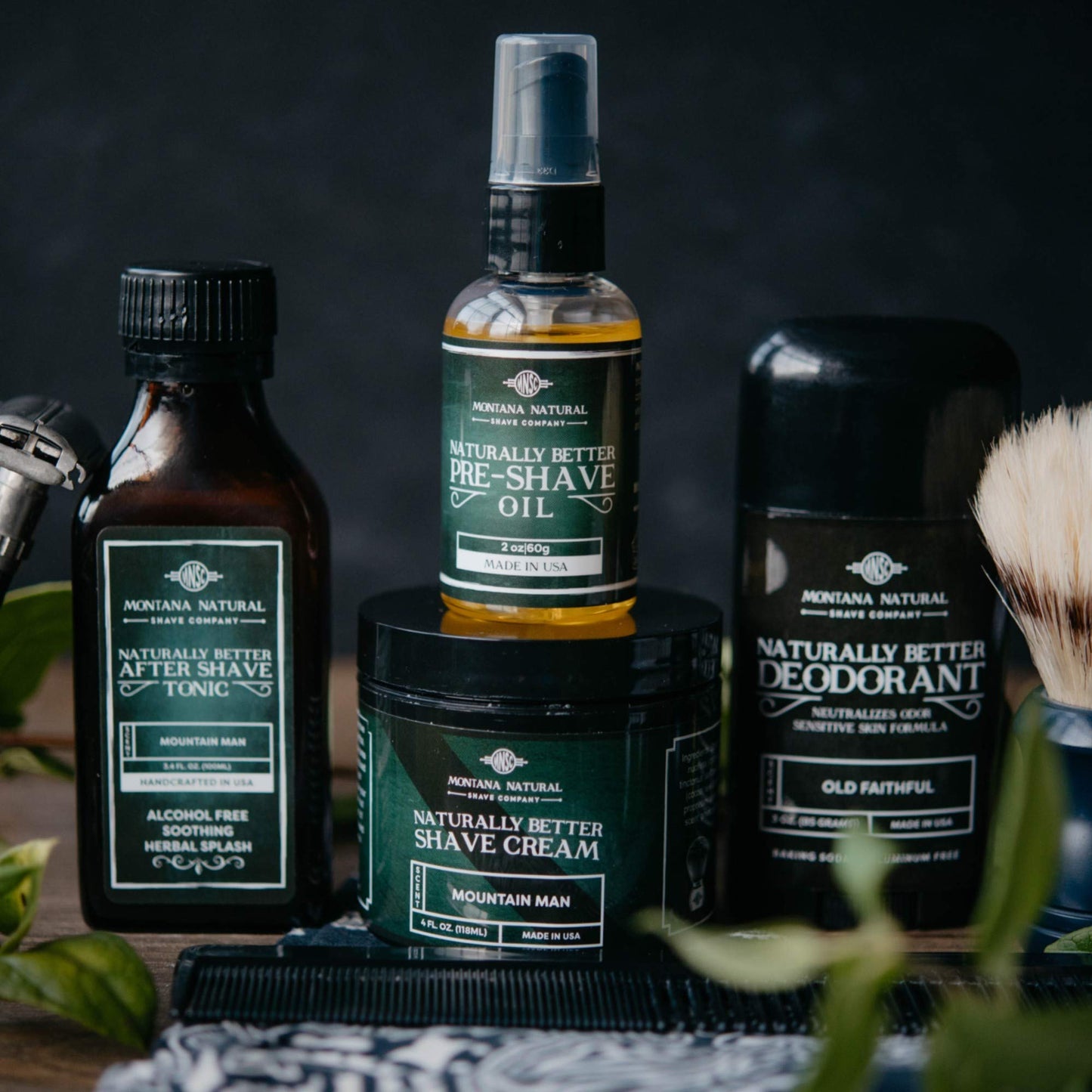 MNSC Mountain Man Artisan Small Batch Shave Soap for a Naturally Better Shave - Smooth Shave, Hypoallergenic, Prevent Nicks, Cuts, and Razor Burn Beauty and Personal Care Montana Natural Shave Company