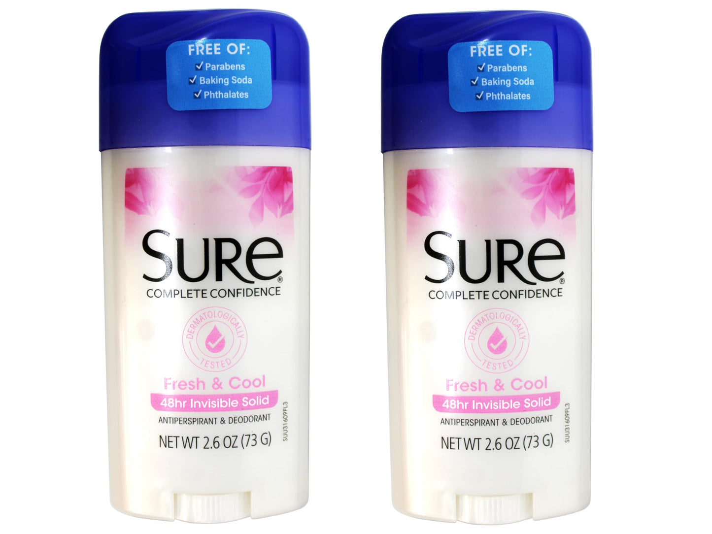 Sure Anti-Perspirant & Deodorant Invisible Solid Fresh & Cool 2.60 oz (Pack of 2) Beauty and Personal Care Sure