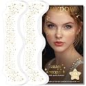 Glitter Freckles, Holographic Face and Body Glitter Tattoo Sparkle for Women Gold Glow Cosmetic Star Makeup Accessories for Festival Rave (12pcs Gold) Beauty & Personal Care Anmubag