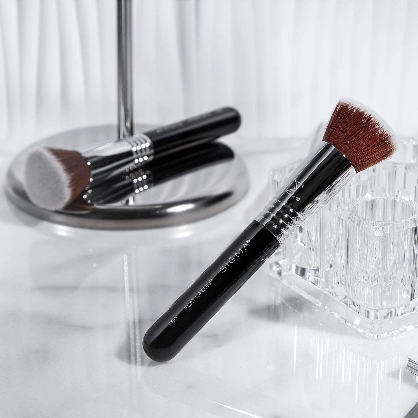 Sigma Beauty F85 Airbrush Kabuki Brush (F80 Flat Kabuki Brush) Beauty & Personal Care Sigma Beauty