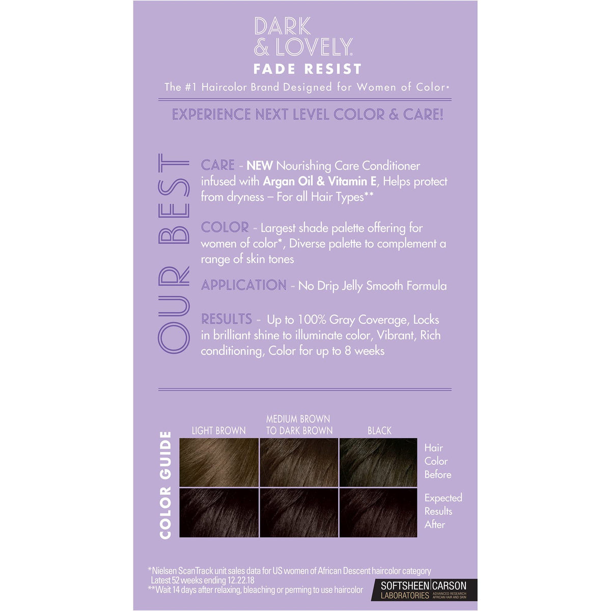 Dark & Lovely Color #372 Natural Black (6 Pack) Beauty & Personal Care Dark and Lovely