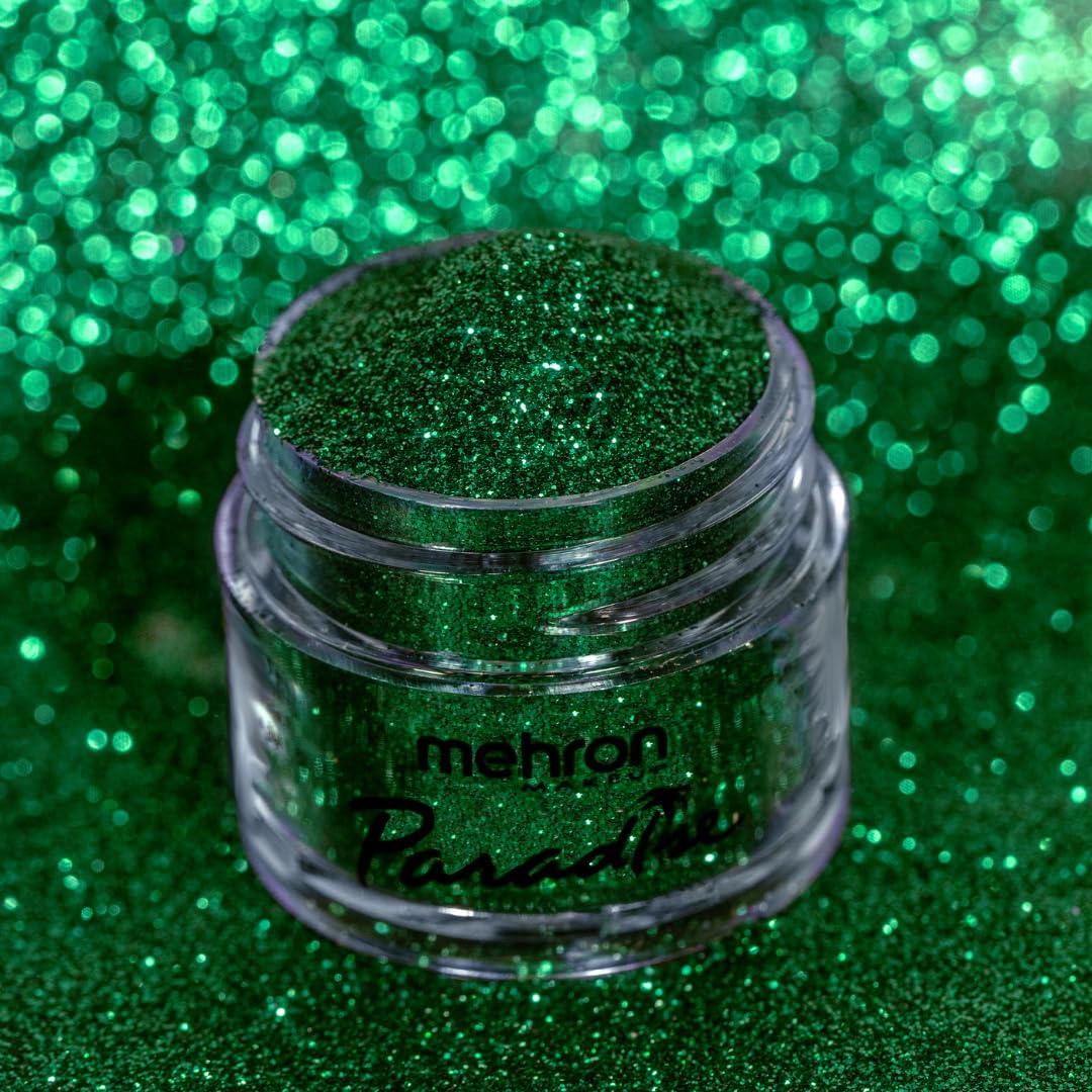Mehron Makeup Paradise Glitter FX | Professional Cosmetic for Makeup & Art | Vibrant & Shimmering Loose Glitter .25 oz (7 g) (Green) Beauty & Personal Care Mehron