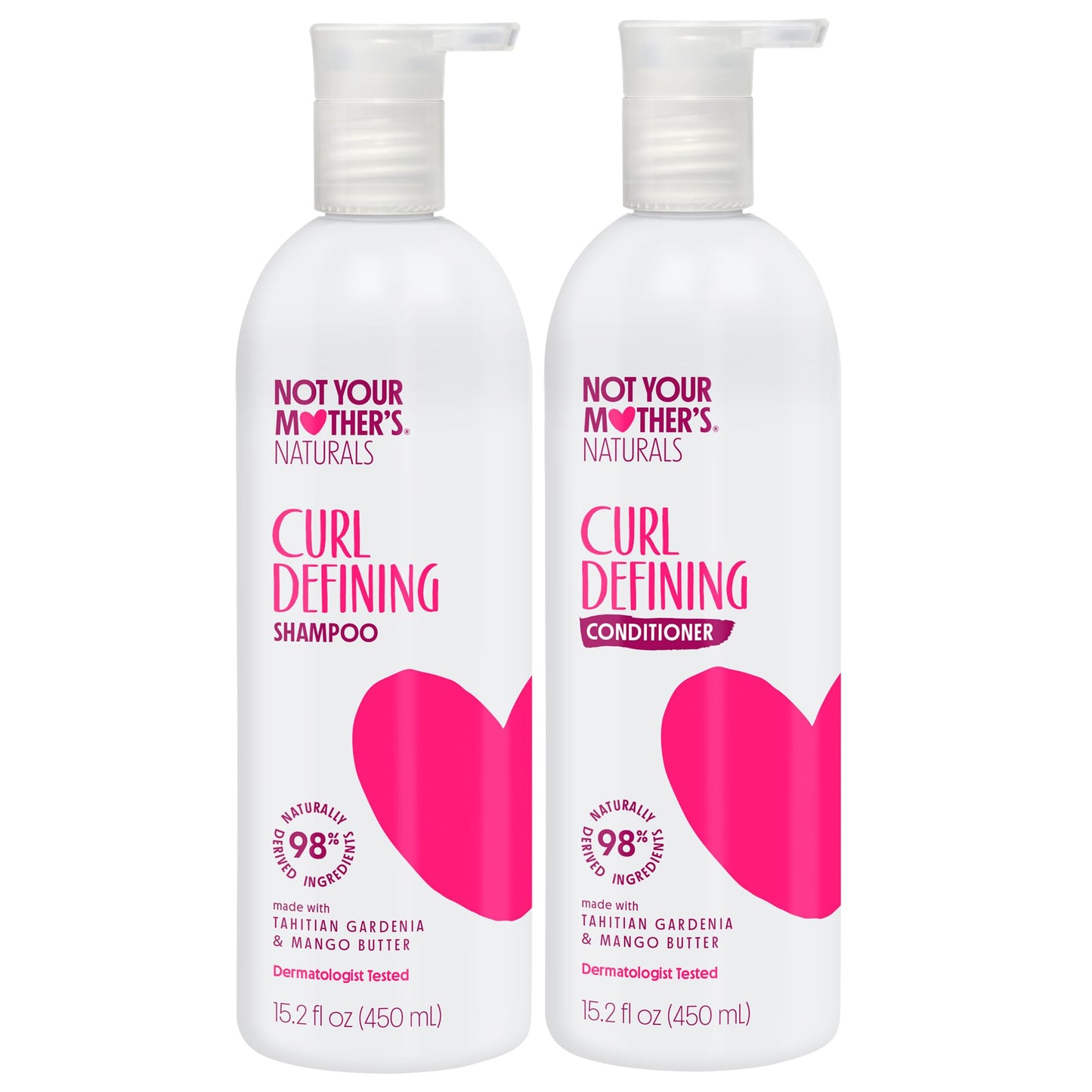 Not Your Mother's Naturals Curl Defining Shampoo and Conditioner (2 Pack) - 98% Naturally Derived Ingredients - All Hair Types - Gardenia Mango Butter Beauty & Personal Care Not Your Mother's