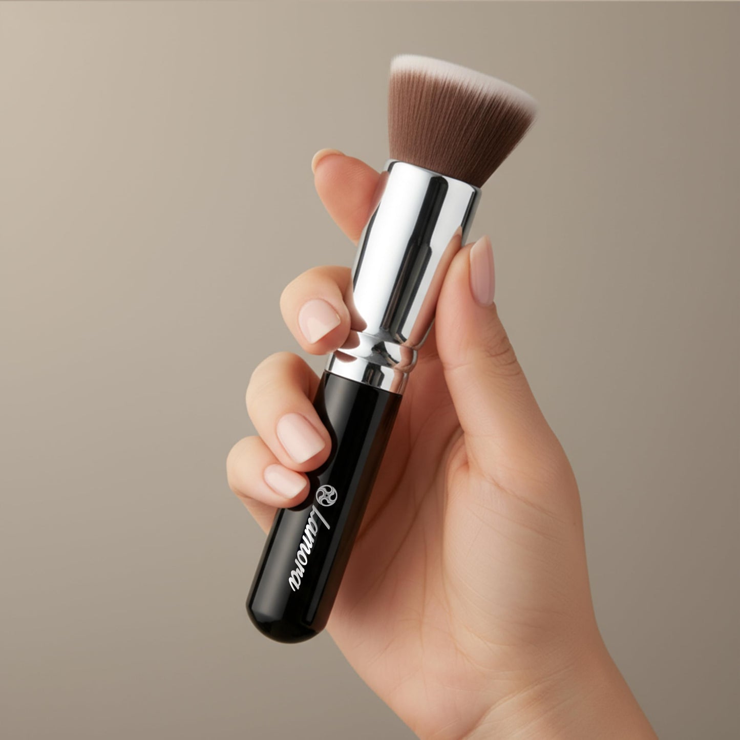 Lamora Makeup Brush Foundation Kabuki - Flat Top Face Brush for Liquid, Cream, and Powder Cosmetics - Full Coverage Blending, Buffing, Stippling Beauty & Personal Care Lamora
