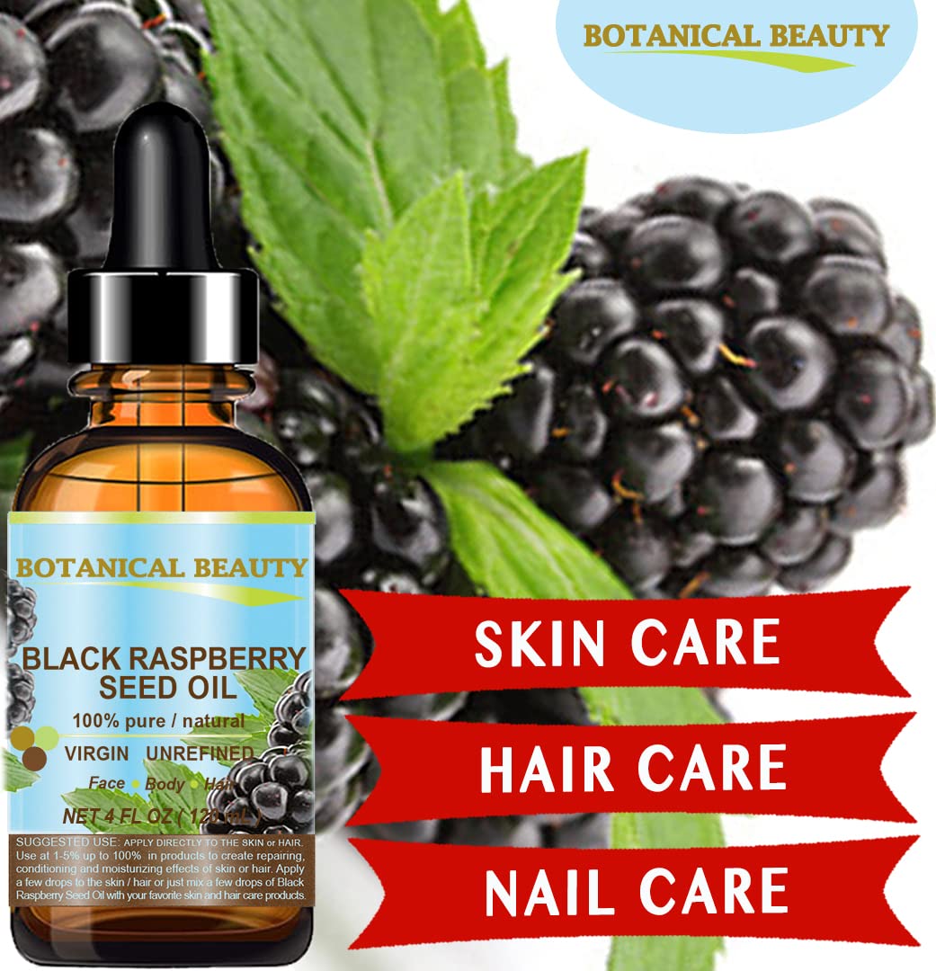 Botanical Beauty BLACK RASPBERRY SEED OIL 100% Pure Natural Undiluted Virgin Unrefined Cold Pressed Carrier Oil for Face, Skin, Hair, Lip, Nails (0.5 Beauty & Personal Care Botanical Beauty