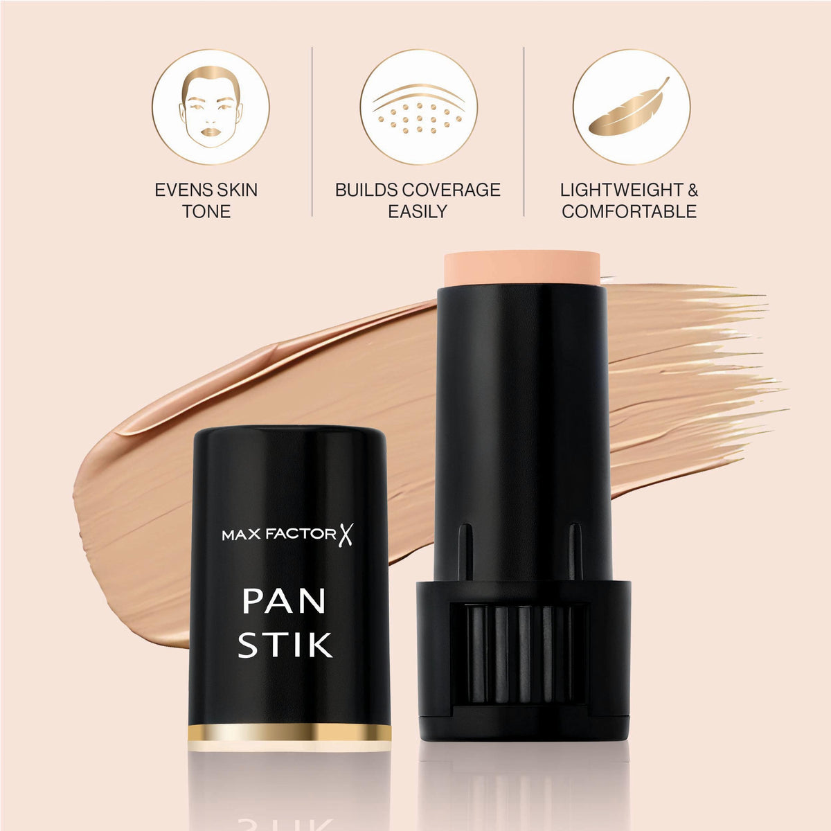 Max Factor Panstik No. 96 Foundation, Bisque Ivory , 0.4 OZ