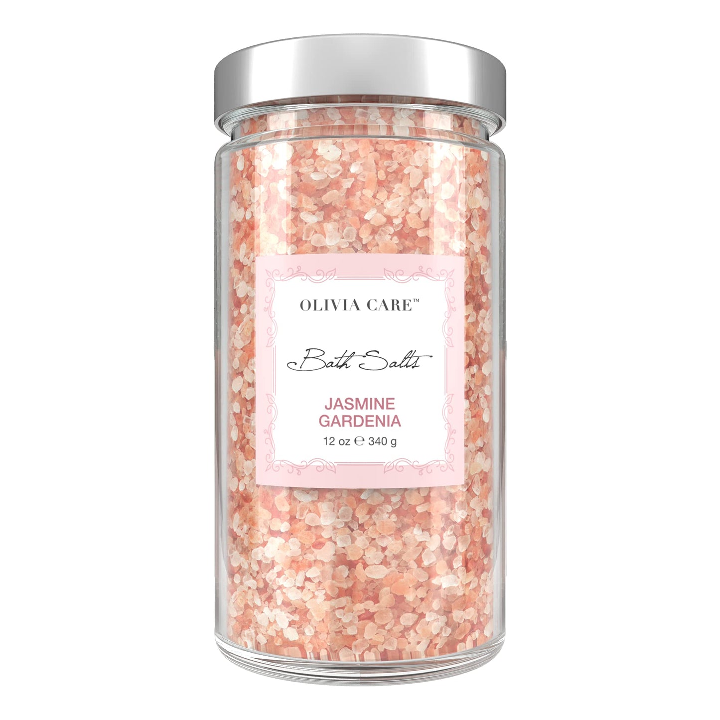 Olivia Care Pink Himalayan Bath Salts Exfoliate, Heal, Rejuvenate, Cleansing & Soothes Skin - Made with Natural Ingredients. Fresh Fragrance - 12 OZ Beauty and Personal Care Olivia Care