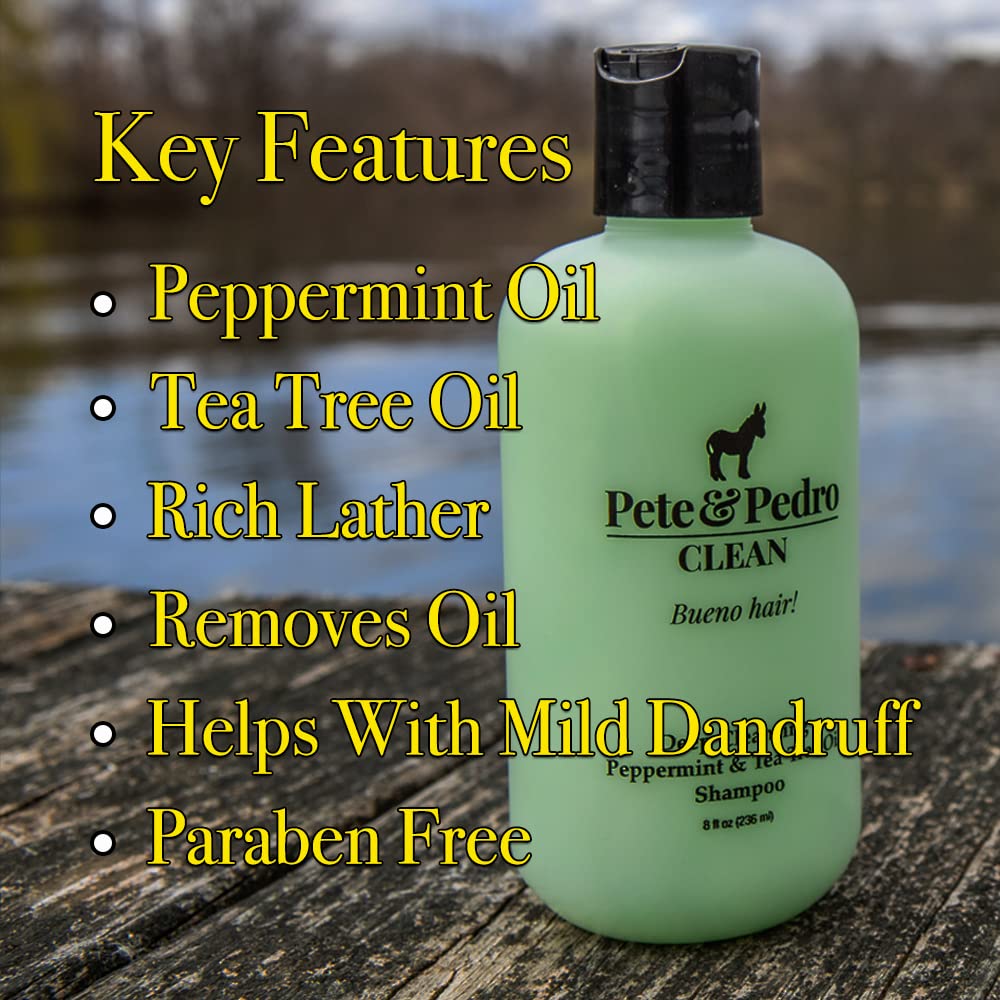 Pete & Pedro Clean Tea Tree Oil Daily Deep-Cleansing Hair Shampoo, 8.5 oz