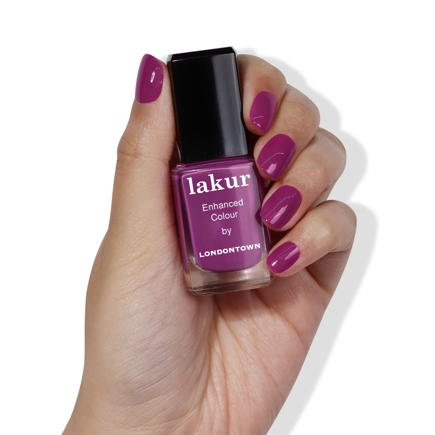 LONDONTOWN lakur Nail Polish - Chip-Resistant, Non-Toxic, Conditions & Hydrates Nails | Glossy Deep Ultraviolet Purple, Violet Hibiscus, .40 fl oz Beauty & Personal Care LONDONTOWN