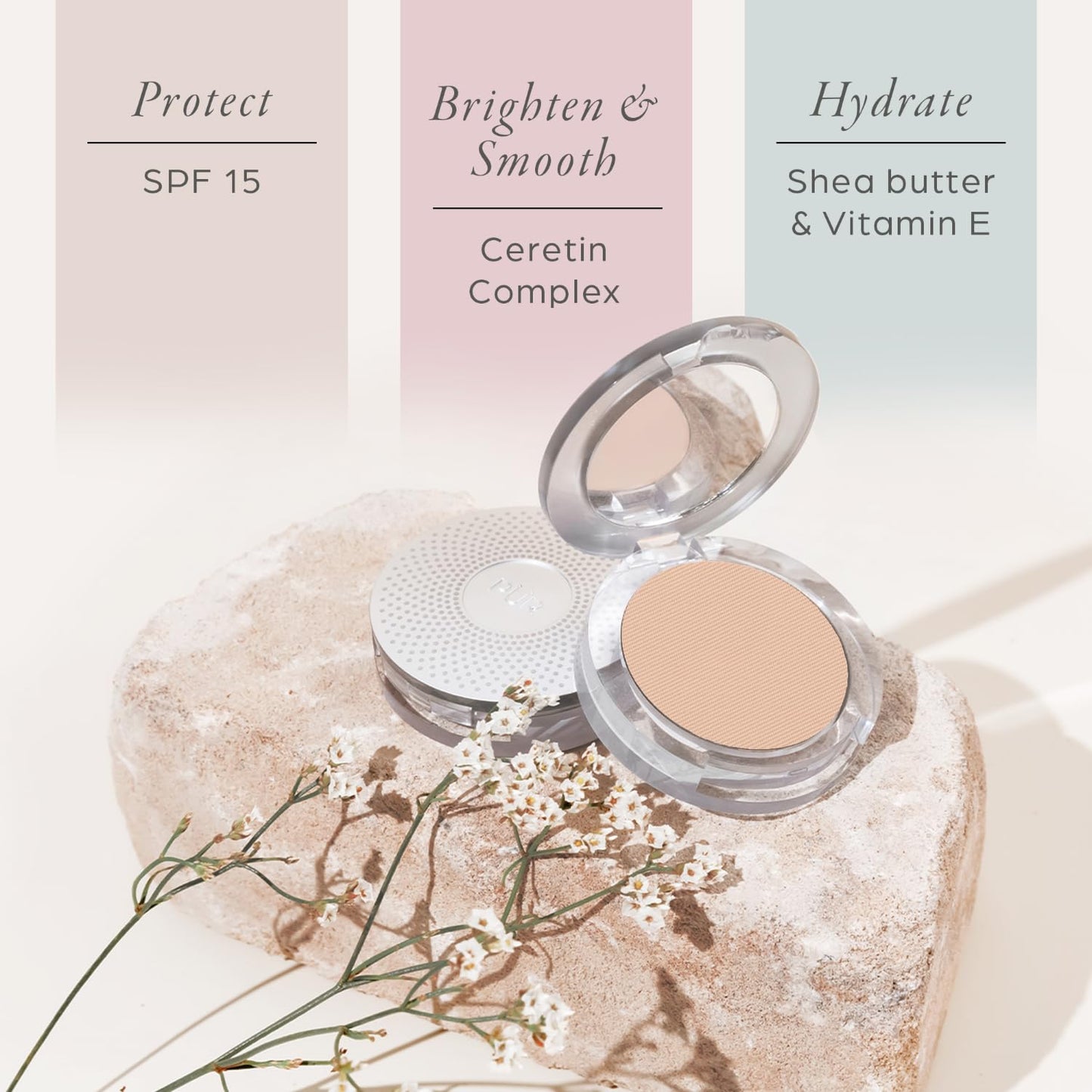 PUR Beauty 4-in-1 Pressed Mineral Makeup Powder Foundation with SPF 15 - Concealer & Finishing Compact Pressed Powder for Face - Buildable Medium Beauty & Personal Care PÜR MINERALS