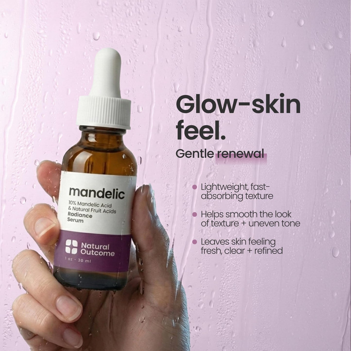 Mandelic Acid Serum 10% | Anti-Aging AHA Facial with Hyaluronic Acid | Targets Fine Lines, Dark Spots, and Wrinkles | Clarifies Acne and Stimulates Beauty & Personal Care natural outcome