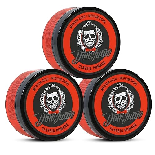 Don Juan Pomade 4oz 3 Pack - Medium High Hold - Medium Shine - Water Based - Honey Citrus Scent Beauty & Personal Care Don Juan