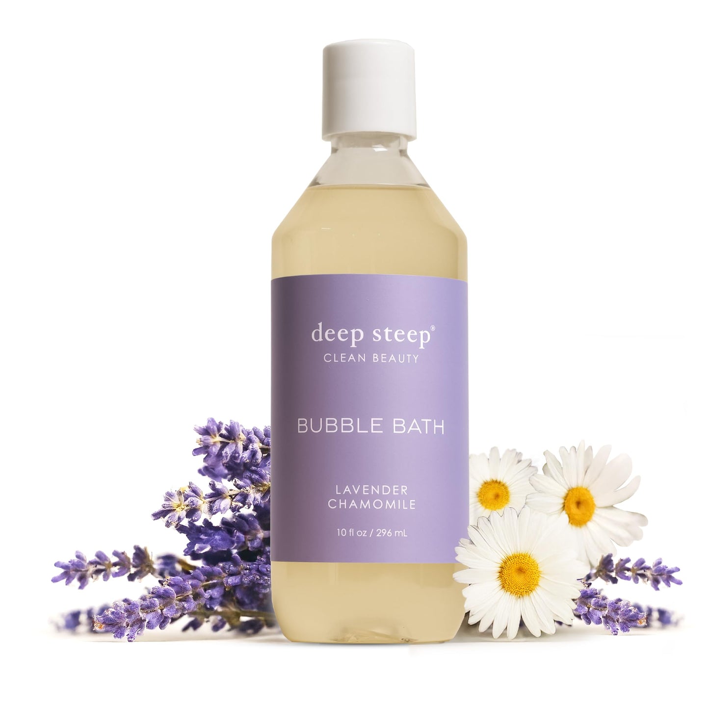 Deep Steep Bubble Bath, Lavender Chamomile, 10 oz - Soothing Soak with Shea Butter, Argan Oil, Aloe Vera & Coconut Oil - Vegan, Sulfate-Free Beauty and Personal Care Deep Steep