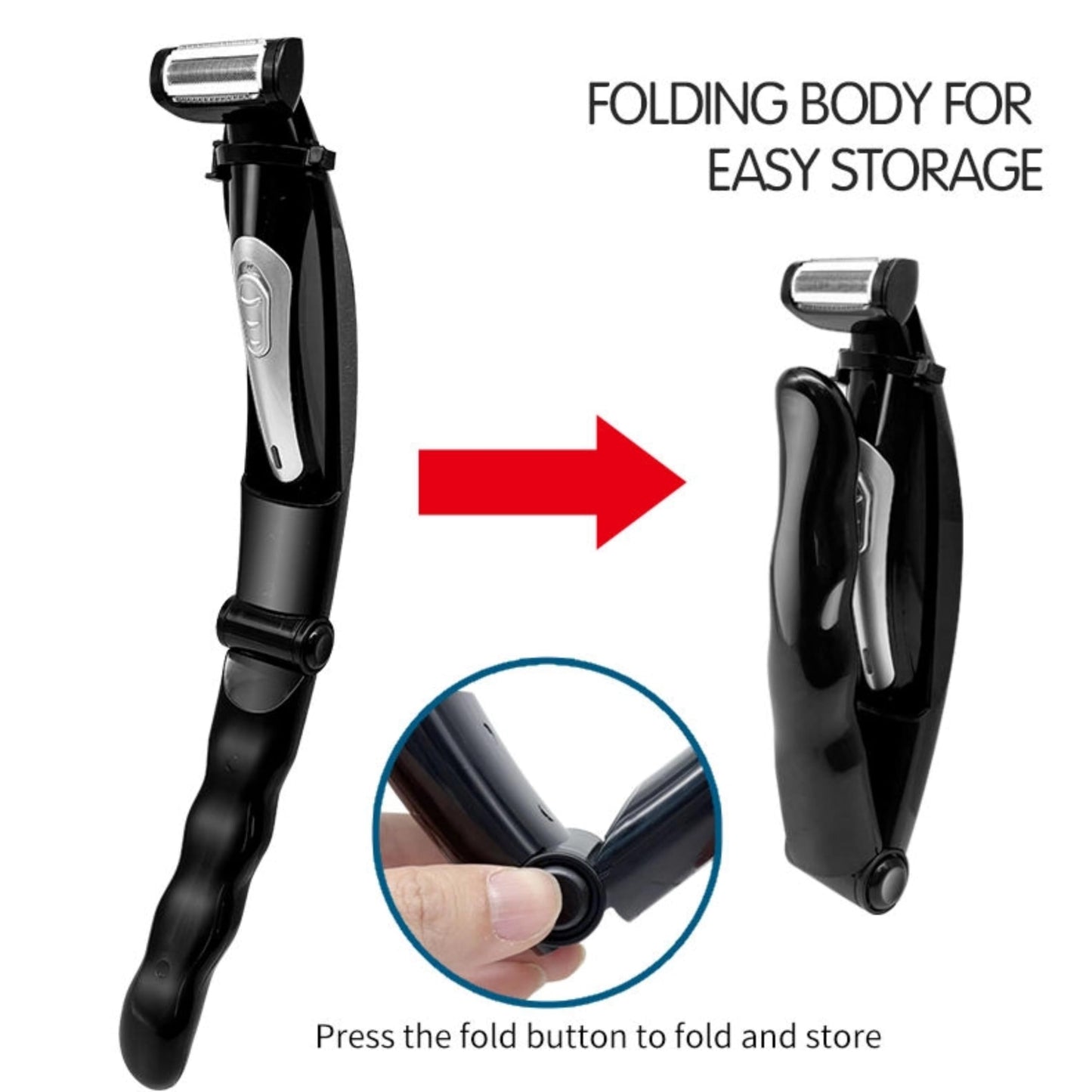 BONKZEBU Back Trimmer for Men Extreme Reach Removable Handle, Wet Dry Use Men Back Groomer, Electric Shaver for Your Back, Electric Back Shaver Beauty and Personal Care BONKZEBU