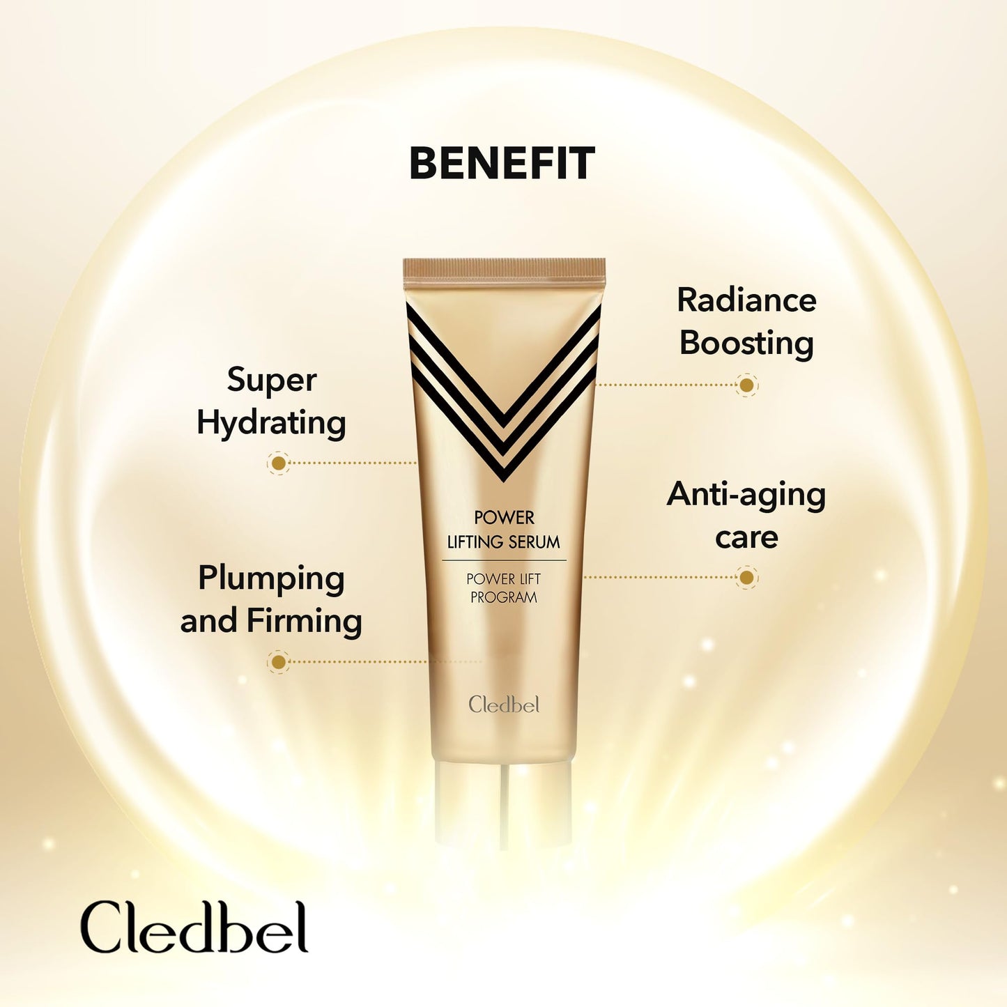 Cledbel Power Lifting Serum 90ml / 3.04 fl oz - Anti-Aging, Hydrating, Radiance Boosting, Firming Facial Serum, Korean Skin Care for All Skin Types. Beauty & Personal Care Cledbel