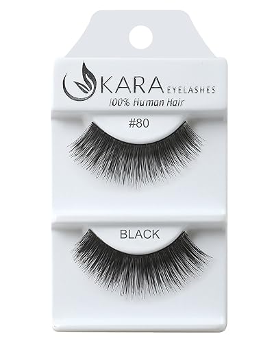Kara Beauty Human Hair Eyelashes - 80 (Pack of 12) Beauty & Personal Care Kara Beauty