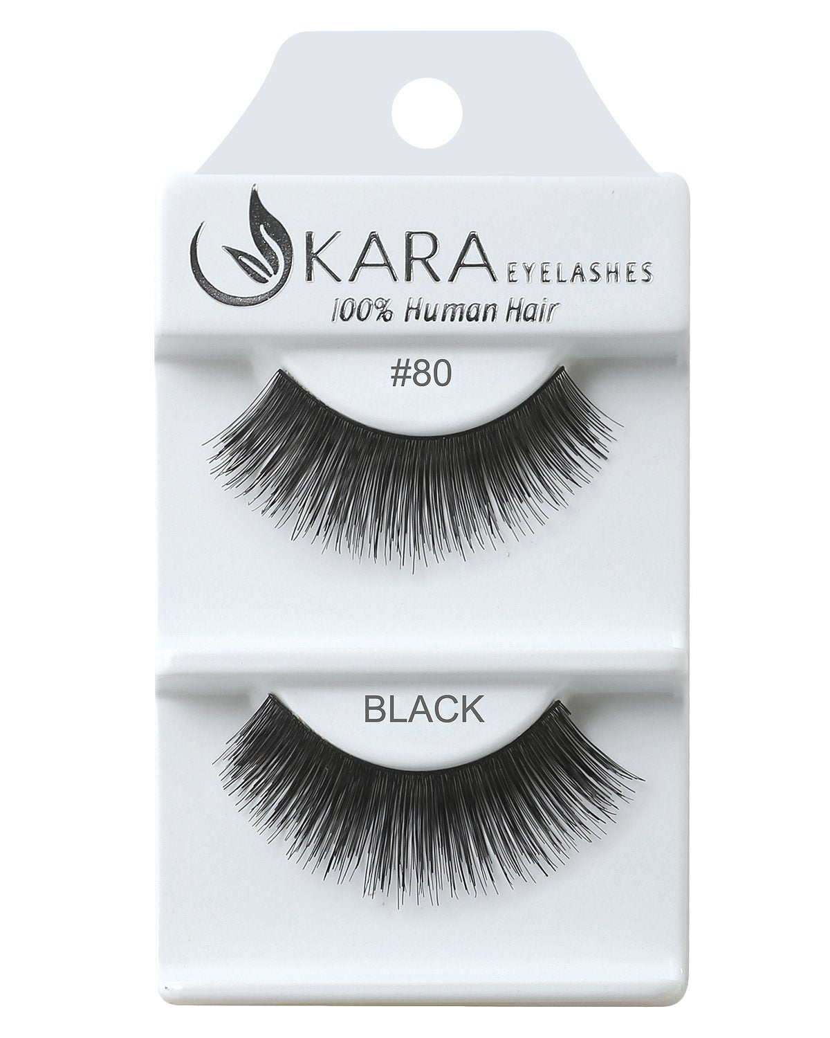 Kara Beauty Human Hair Eyelashes - 80 (Pack of 12) Beauty & Personal Care Kara Beauty