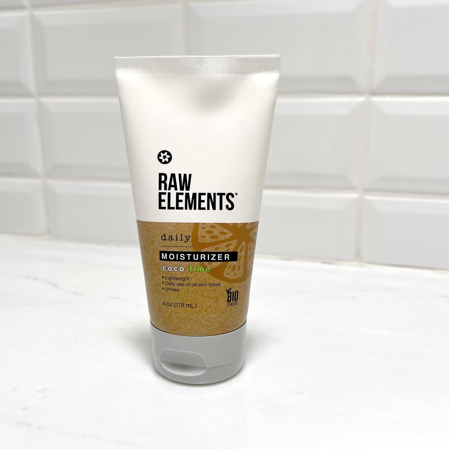 Raw Elements Daily Moisturizing Lotion Coco Lime - Organic Non Toxic Body Lotion, Cocoa Butter, Vitamin E, Reef-Safe, Water Resistant, Bio-Resin Tube Beauty & Personal Care Raw Elements
