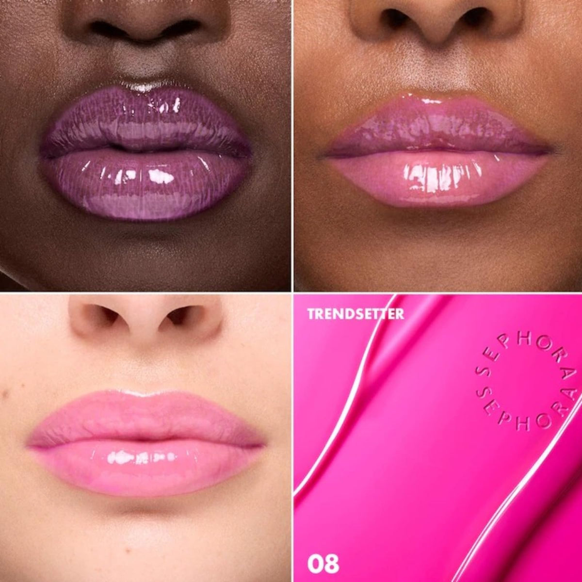 SEPHORA Collection Glossed Moisturizing Lip Gloss - 08 Trendsetter (cool-toned pinky mauve), 5 mL / 0.16 fl oz