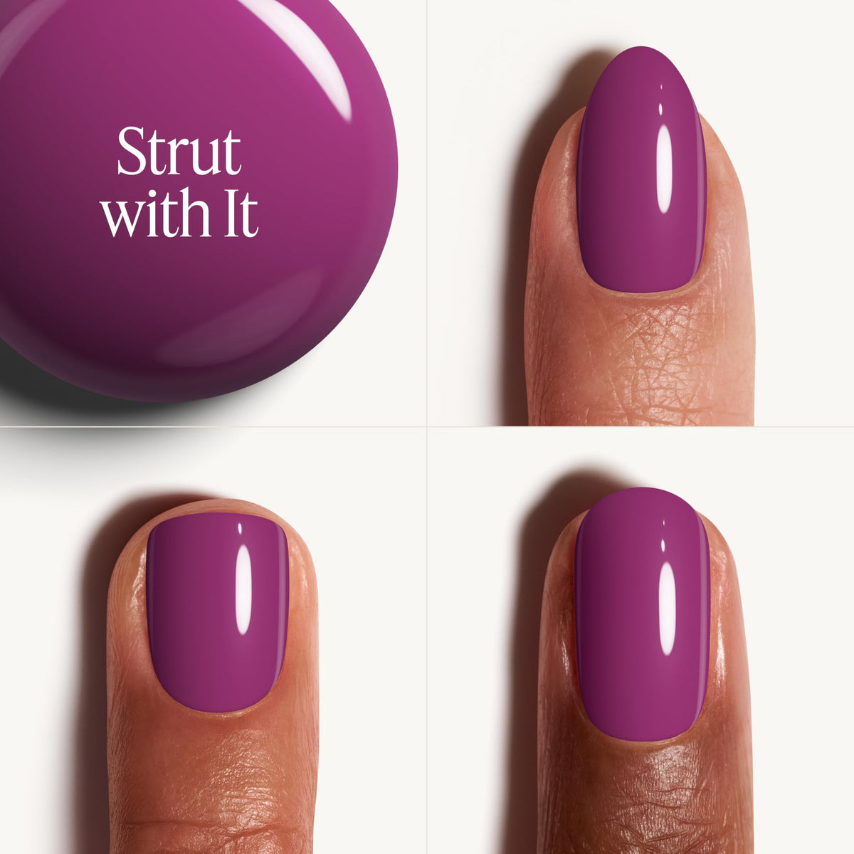 essie Gel Couture Nail Polish, Long Lasting Purple Nail Polish, Vegan, Strut With It, 0.46 fl oz