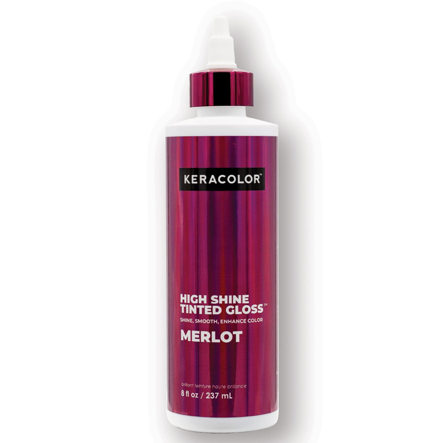 Keracolor High Shine Tinted Hair Gloss, In-Shower Hair Glaze, Sheer Color-Enhancing Glossing Treatment, Merlot, 8 Fl Oz Beauty & Personal Care KERACOLOR