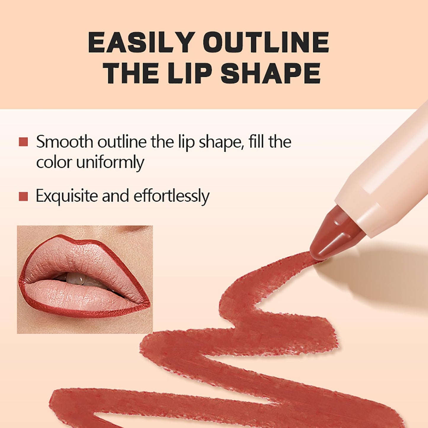 Easilydays Red Lipstick Crayon - Long-Lasting Waterproof Lipstick & Lip Stain, Full Coverage, Non-Stick Lip Tint (#08) Beauty & Personal Care Easilydays